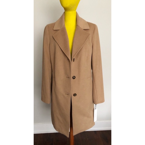 calvin klein camel coat